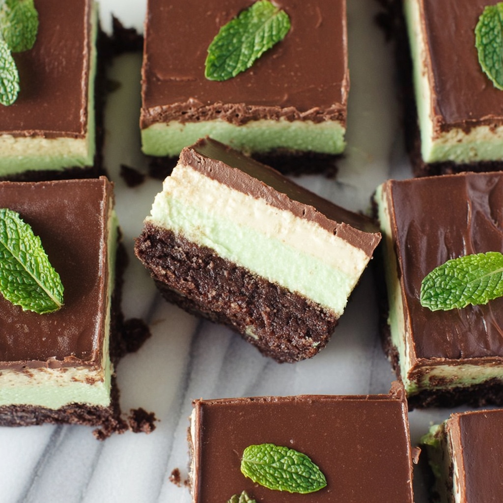 Vegan Mint Chocolate Slice Recipe - Recipe Image