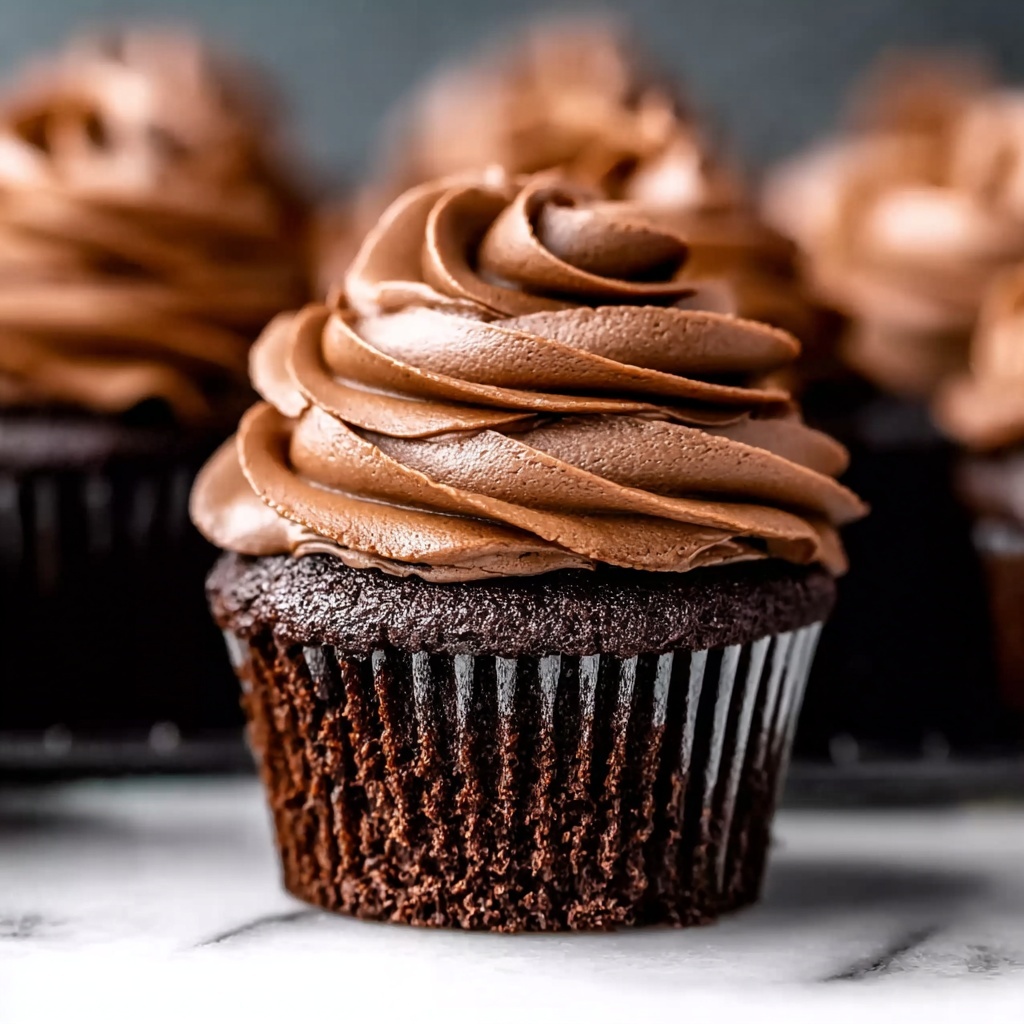 Chocolate Pumpkin Cupcakes with Creamy Frosting Recipe - Recipe Image