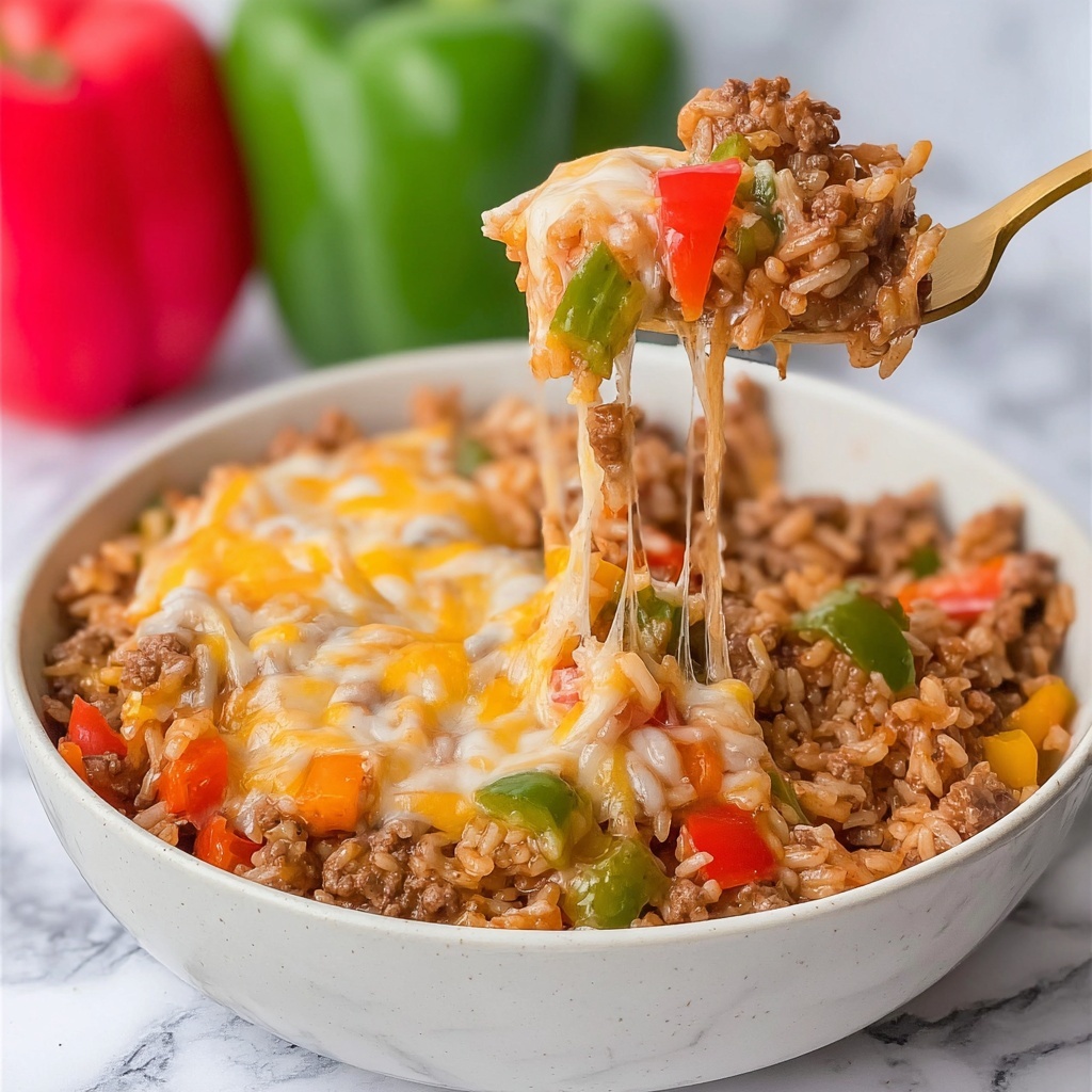 Cheesy Unstuffed Pepper Skillet (One Pan!) Recipe - Recipe Image