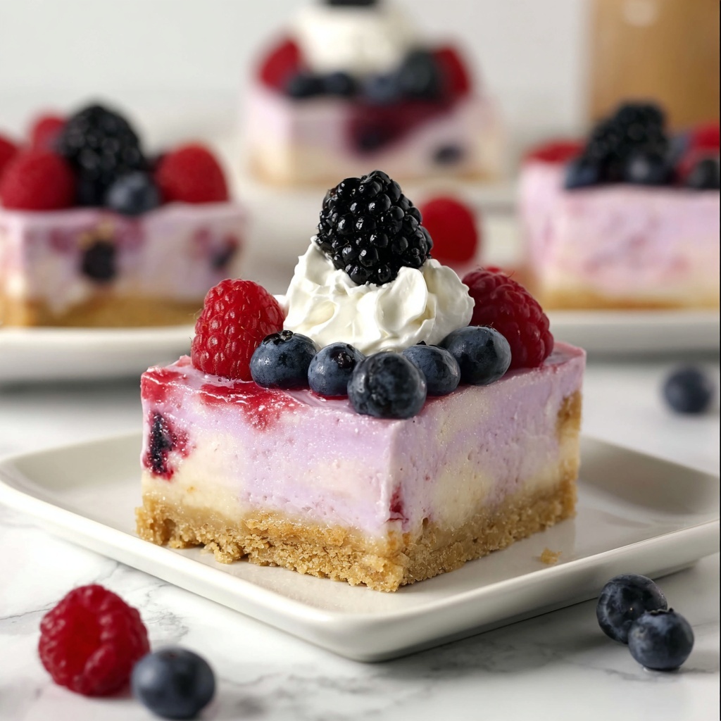No-Bake Berry Cheesecake Recipe - Recipe Image