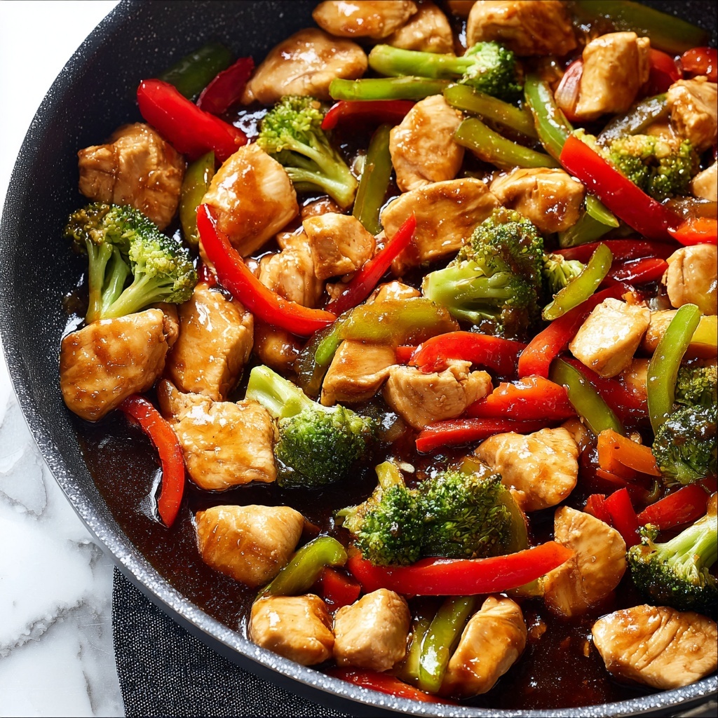 Szechuan Chicken with Linguine and Bell Peppers Recipe - Recipe Image