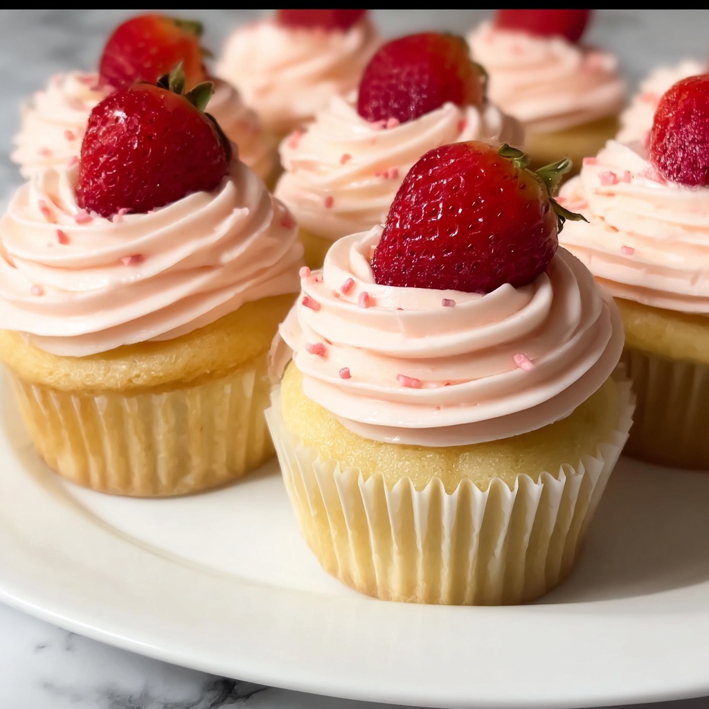 Homemade Strawberry Cupcakes Recipe - Recipe Image