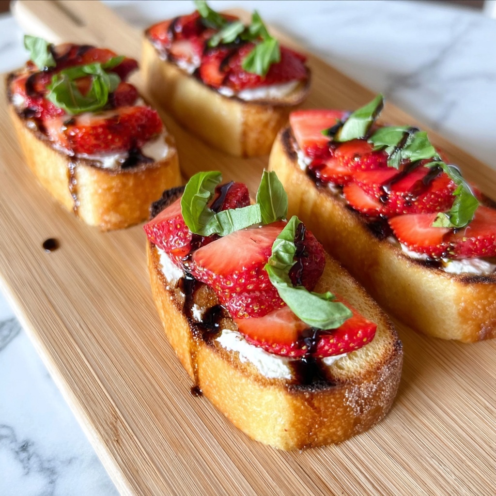 Strawberry Goat Cheese Bruschetta: 5 Irresistible Bites Recipe - Recipe Image