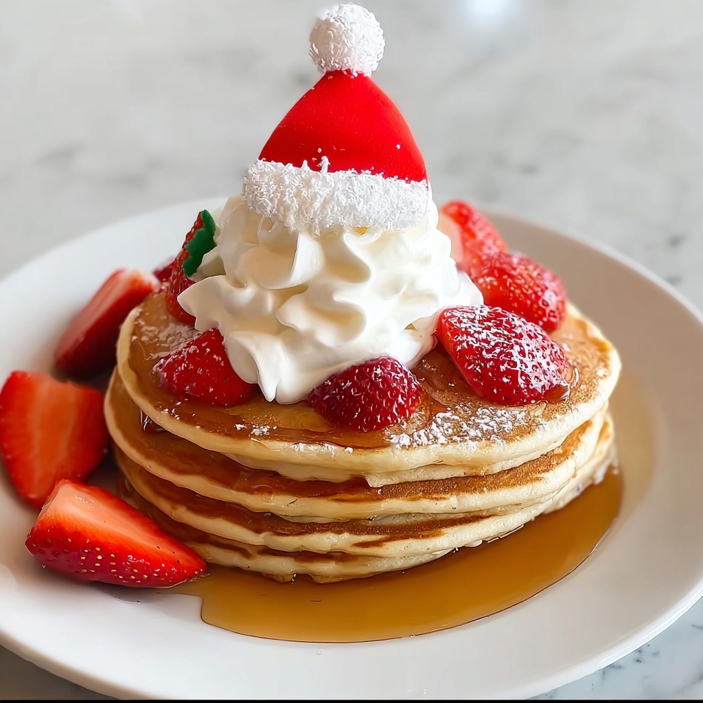 Santa Hat Strawberry Pancakes: 5 Magical Holiday Delights Recipe - Recipe Image