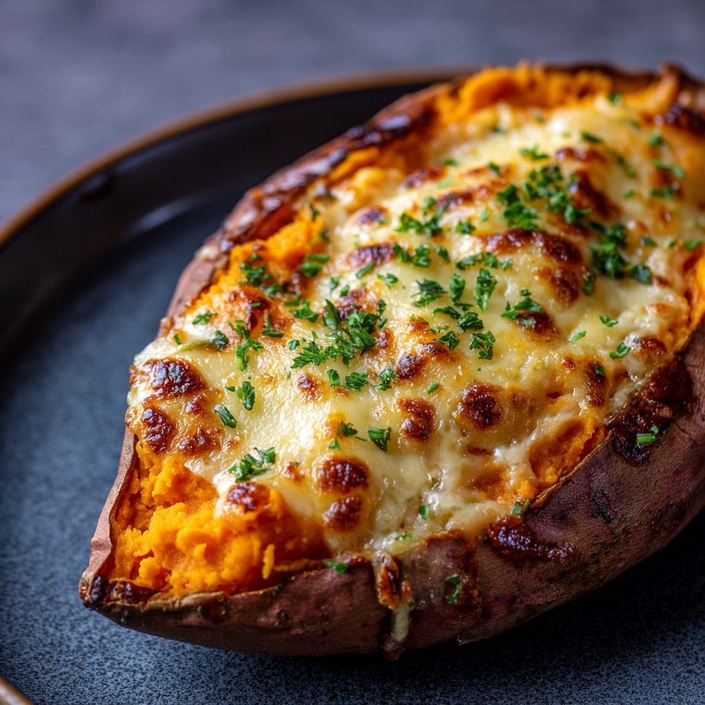 Twice Baked Sweet Potatoes Recipe - Recipe Image