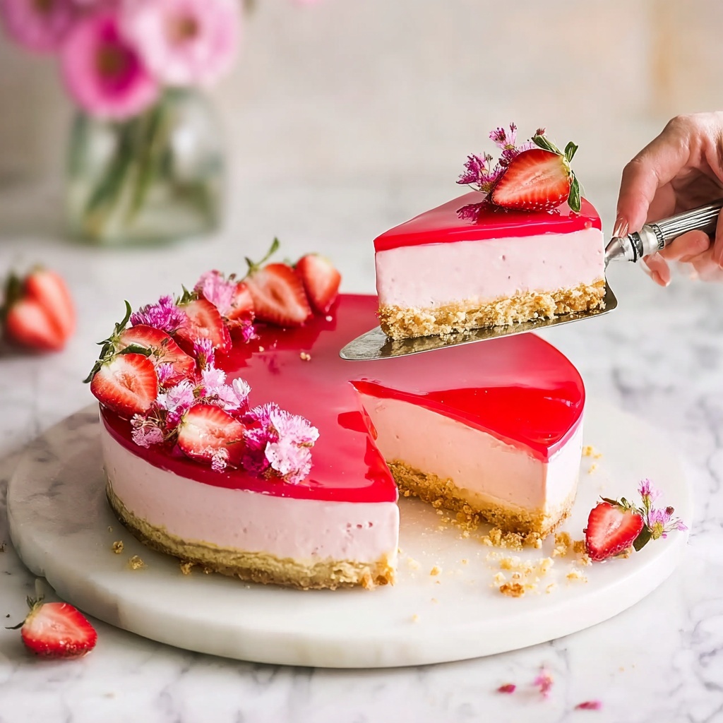 Vibrant Vegan Strawberry Cheesecake Delight Recipe - Recipe Image