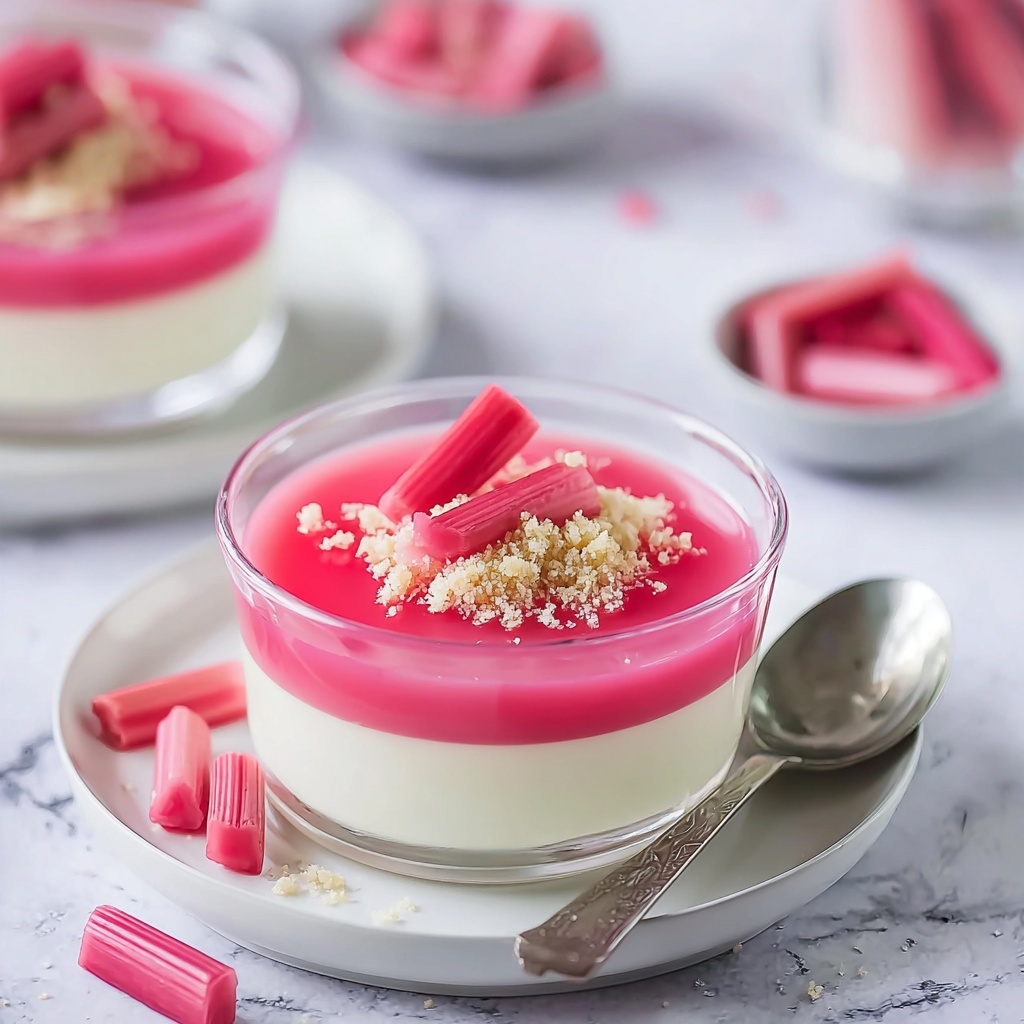 Rhubarb Panna Cotta: A Perfect Harmony of Tangy and Creamy Recipe - Recipe Image