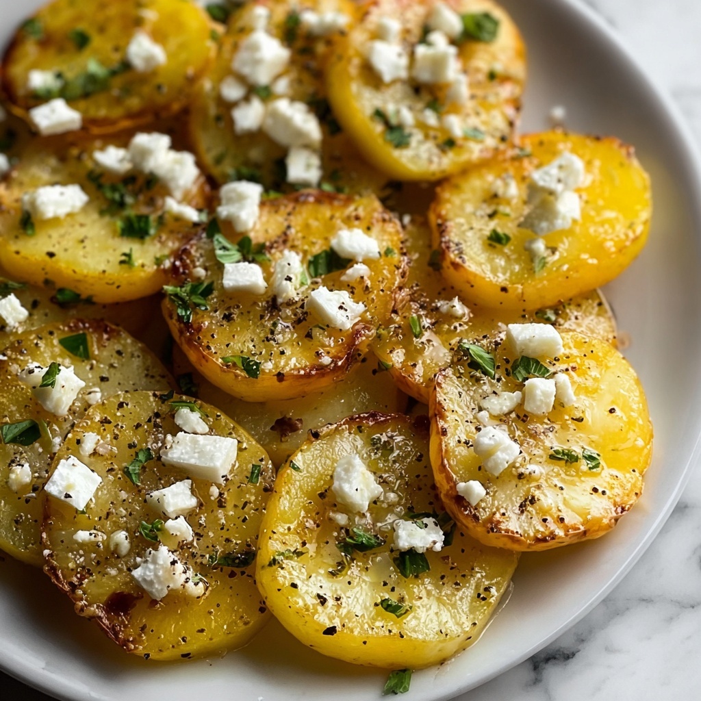 Roasted Potatoes with Baked Feta and Garlic Recipe - Recipe Image