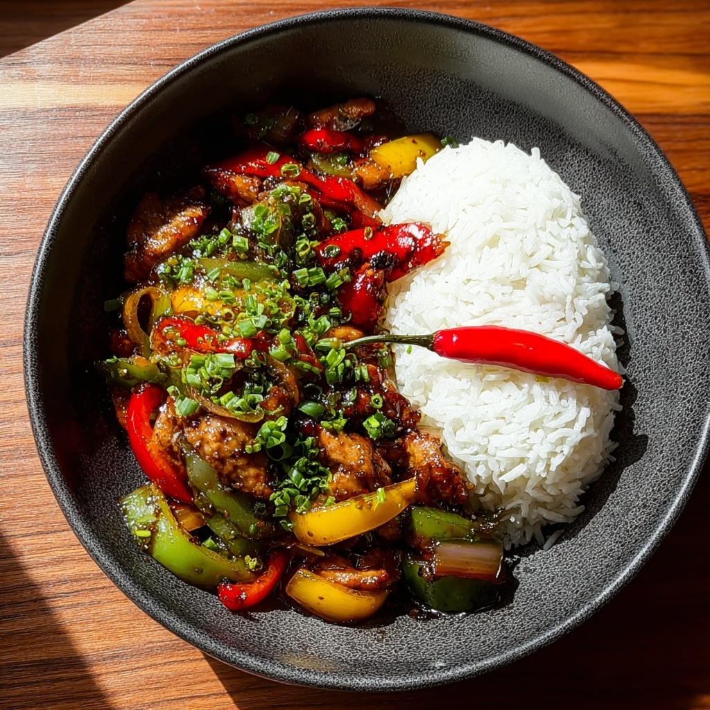 Stir-Fried Chinese Garlic Chicken Recipe - Recipe Image