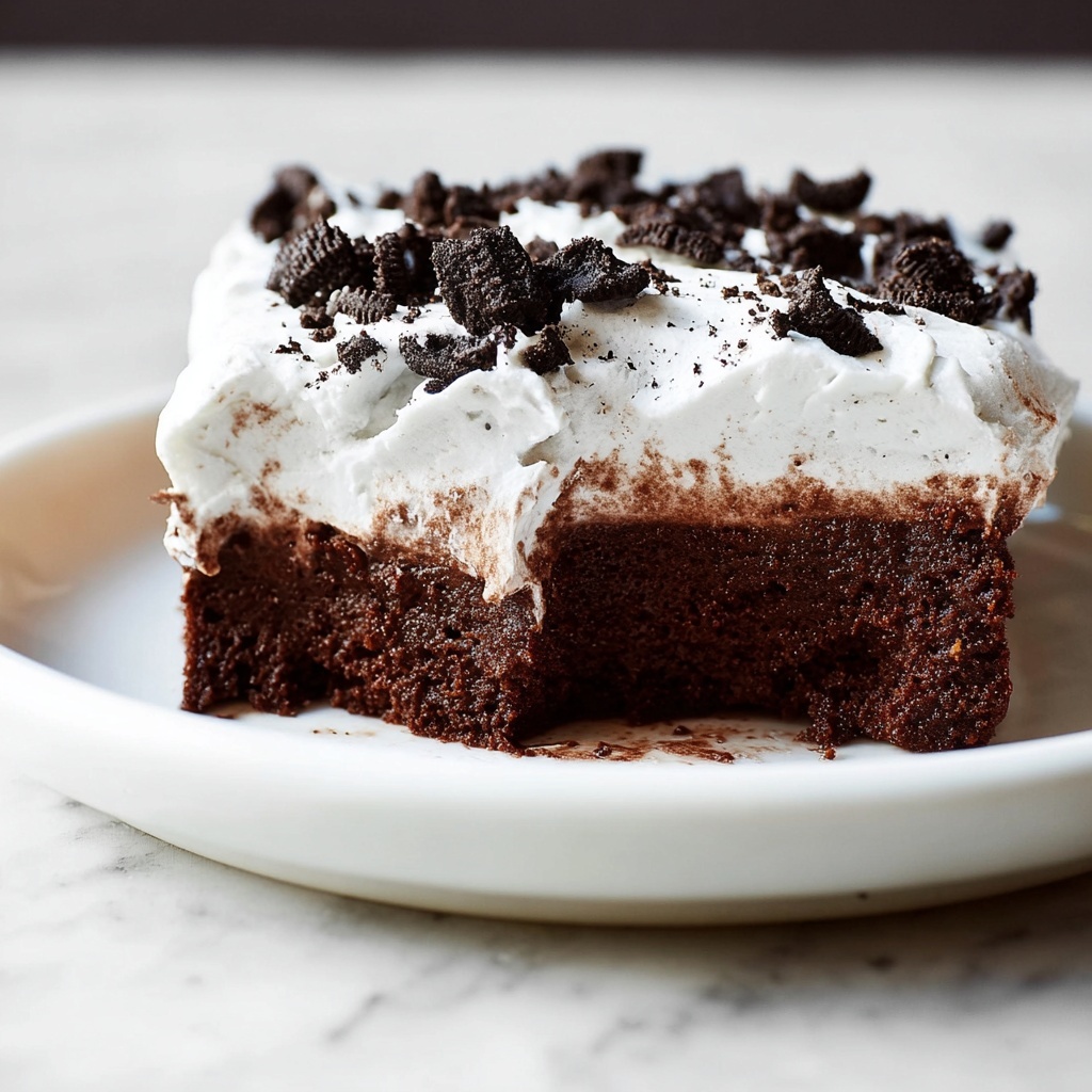 Oreo Pudding Poke Cake Recipe - Recipe Image