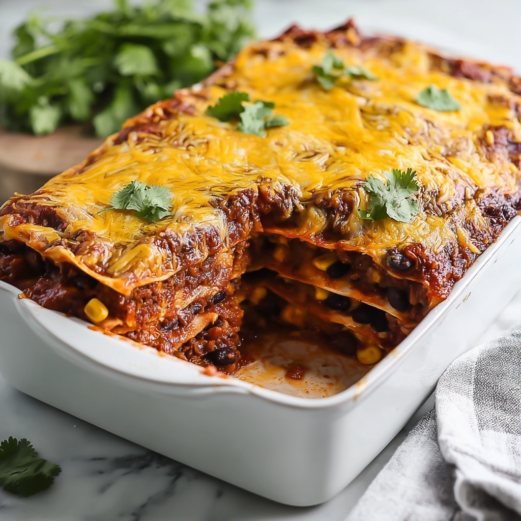 Beef Enchilada Casserole with Corn Tortillas Recipe - Recipe Image