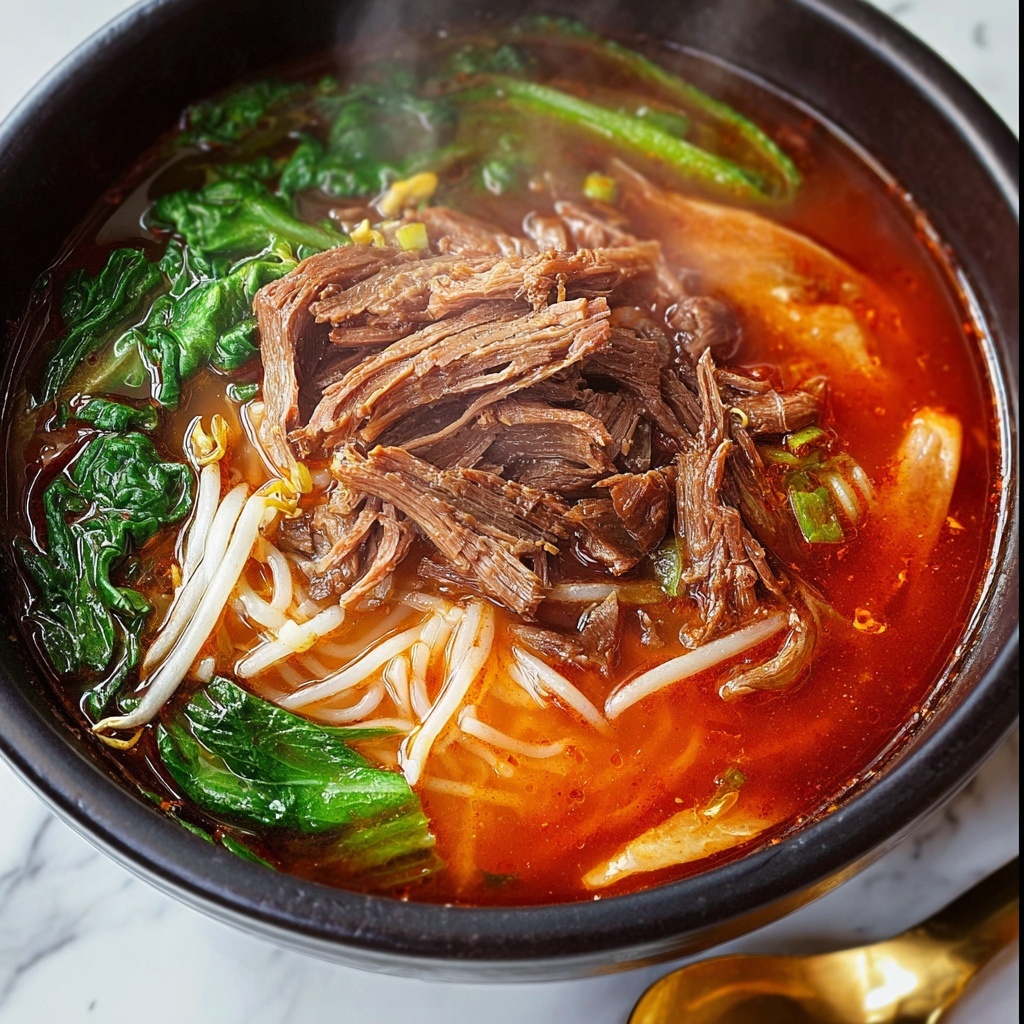 Korean Spicy Beef Vegetable Soup Recipe - Recipe Image