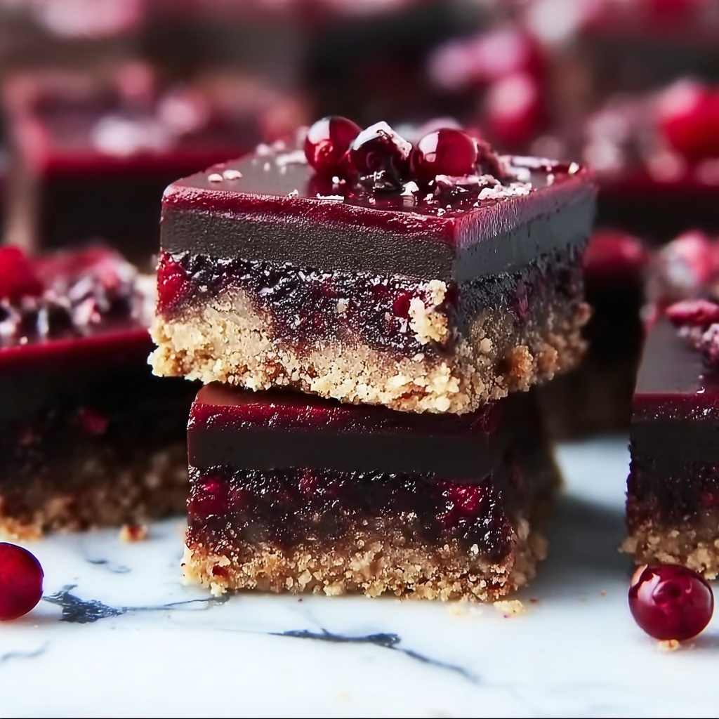 Decadent Dark Raspberry Bars Recipe - Recipe Image