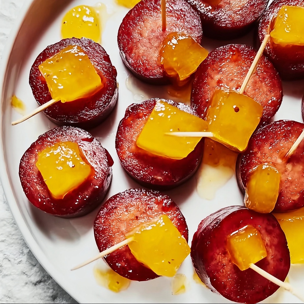 Savory Kielbasa Bites with Sweet Pineapple Skewers Recipe - Recipe Image