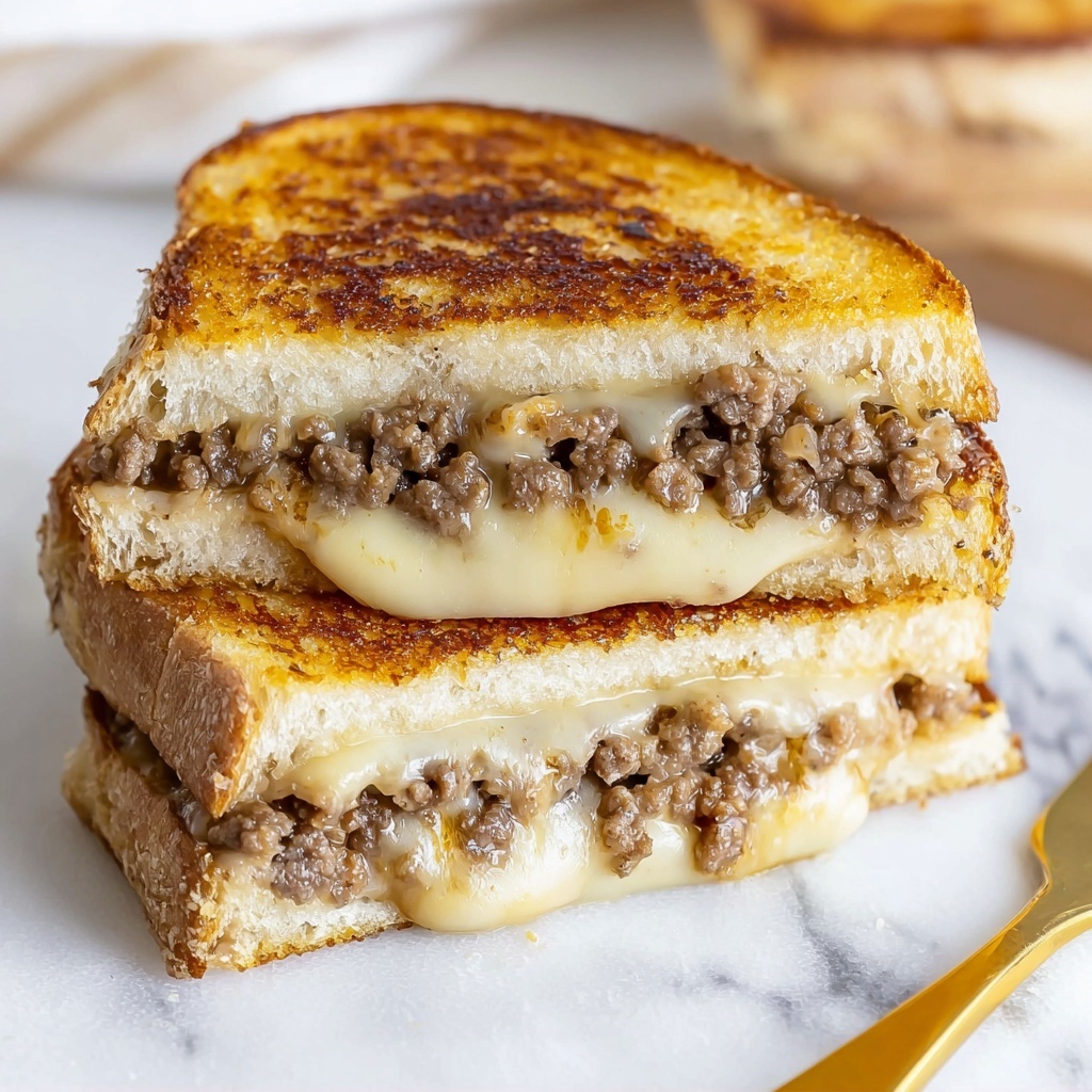 Steak and Mushroom Grilled Cheese Sandwich Recipe - Recipe Image