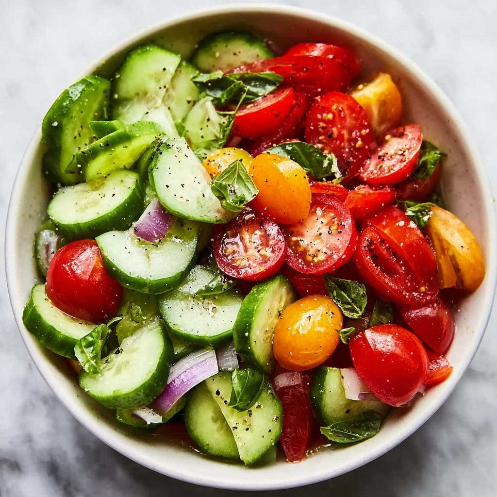 Zesty Tomato Cucumber Salad for Refreshing Summer Vibes Recipe - Recipe Image