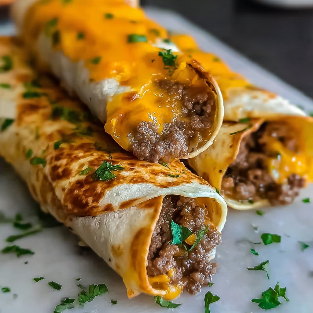 Cheeseburger Egg Rolls Recipe - Recipe Image