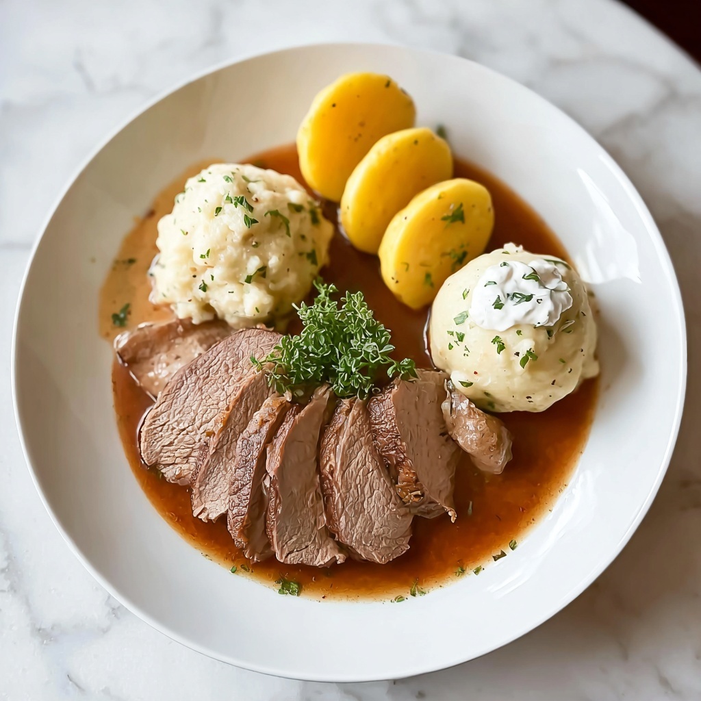 Czech Beef in Cream Sauce with Dumplings Recipe - Recipe Image