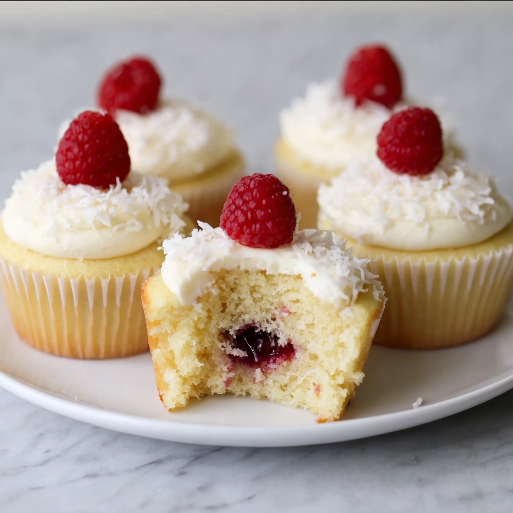 Keto Coconut Raspberry Cupcakes Recipe - Recipe Image