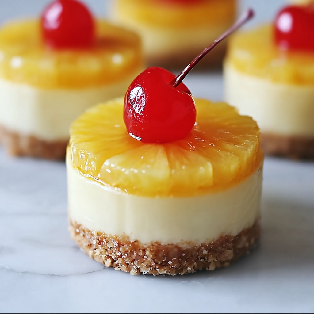 Mini Pineapple Upside-Down Cheesecakes for a Tropical Treat Recipe - Recipe Image