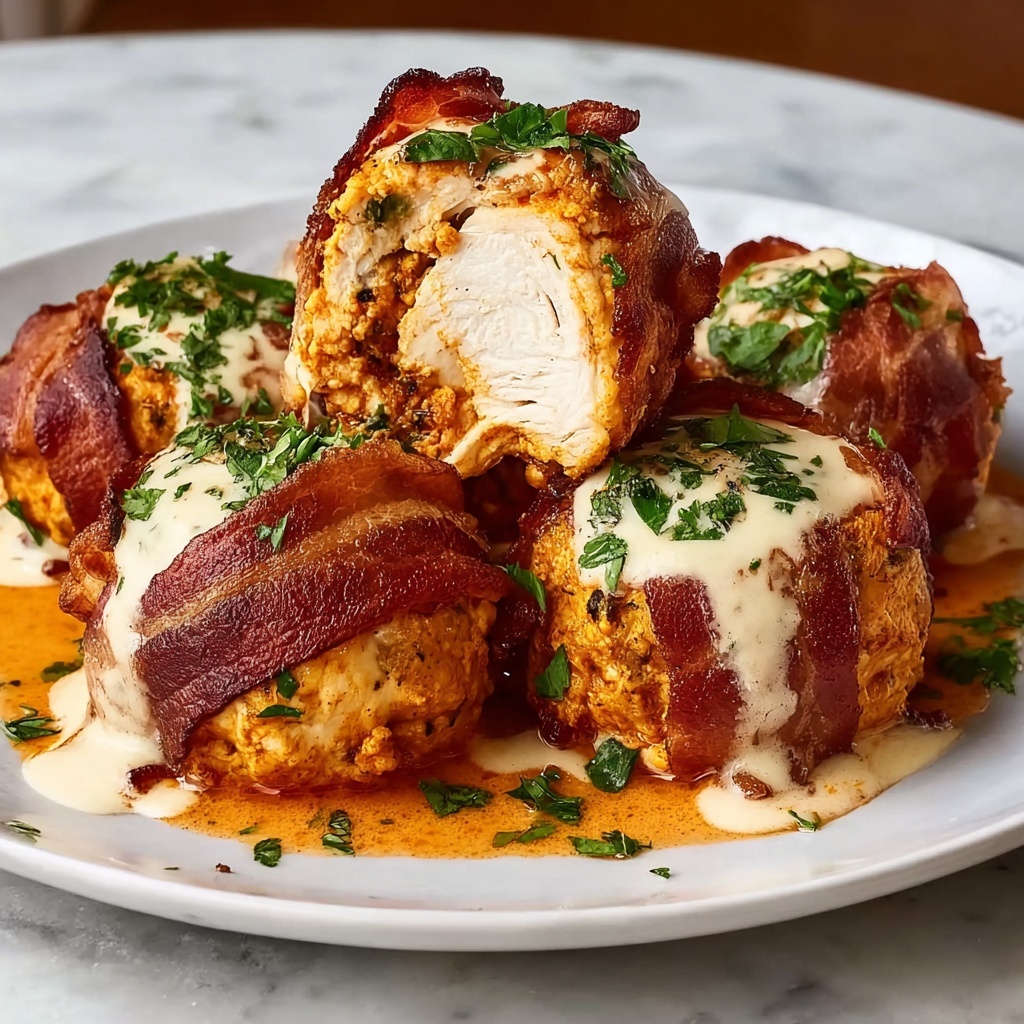 Buffalo Chicken Bacon Mozzarella Bombs Recipe - Recipe Image