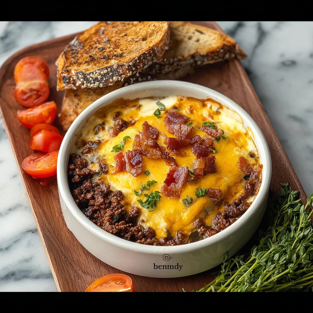 Low-Carb Bacon Cheeseburger Casserole Recipe - Recipe Image