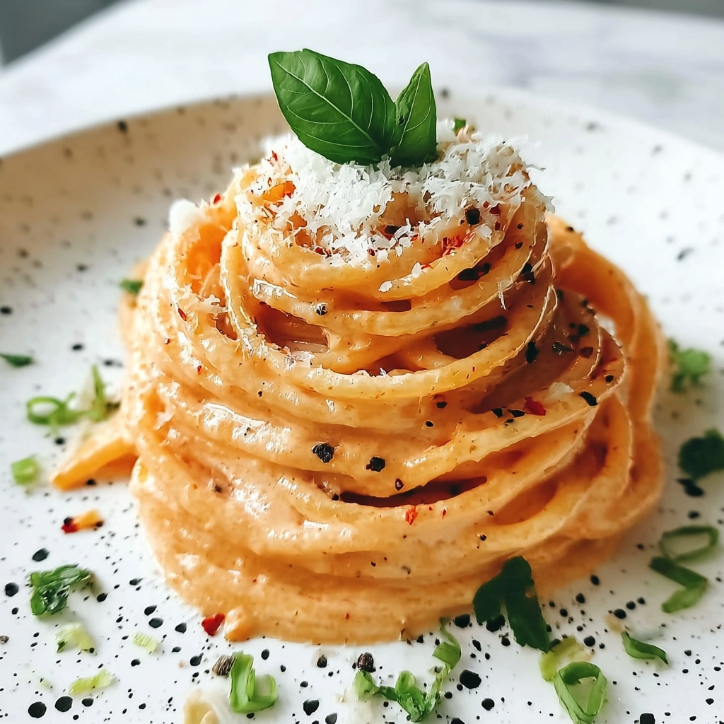 Creamy Tomato Pasta Sauce with Garlic and Basil Recipe - Recipe Image