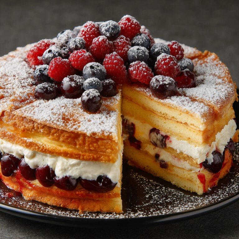 Pancake Cake With Pastry and Berry Fruit Recipe