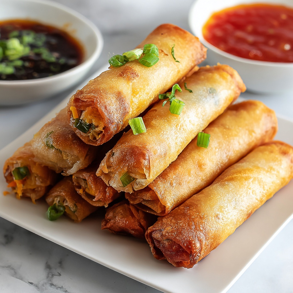 Crispy Air Fryer Spring Rolls Recipe - Recipe Image