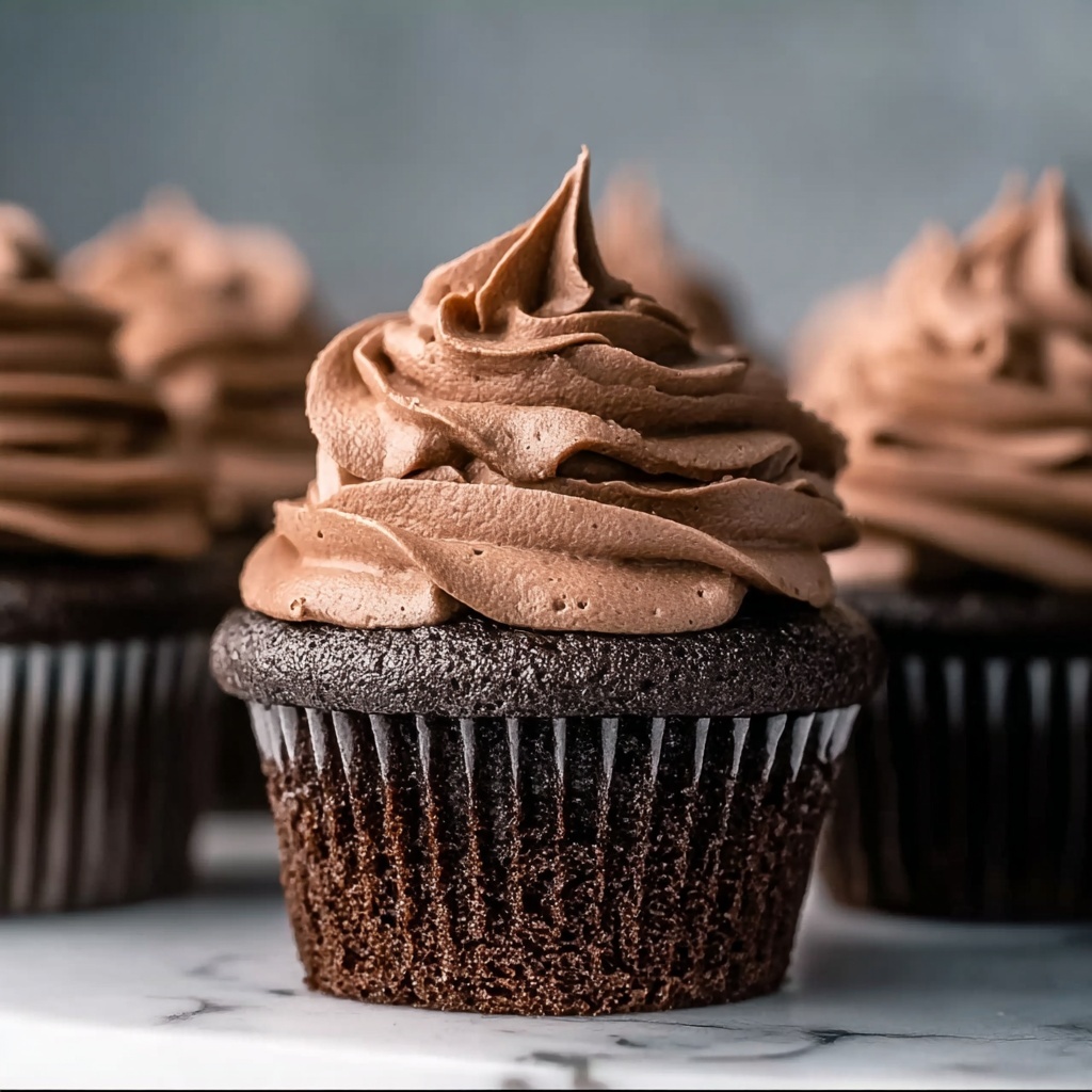Chocolate Pumpkin Cupcakes with Creamy Frosting Recipe - Recipe Image