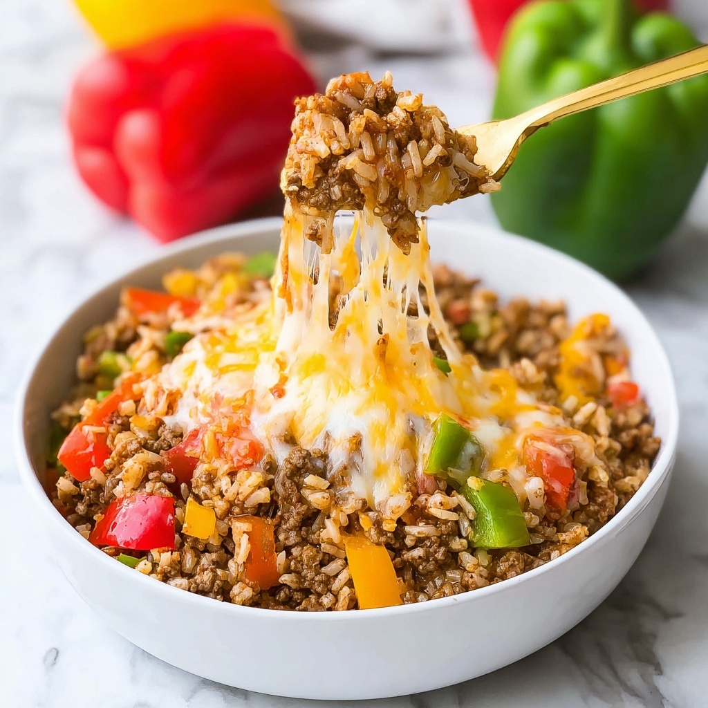 Cheesy Unstuffed Pepper Skillet (One Pan!) Recipe - Recipe Image