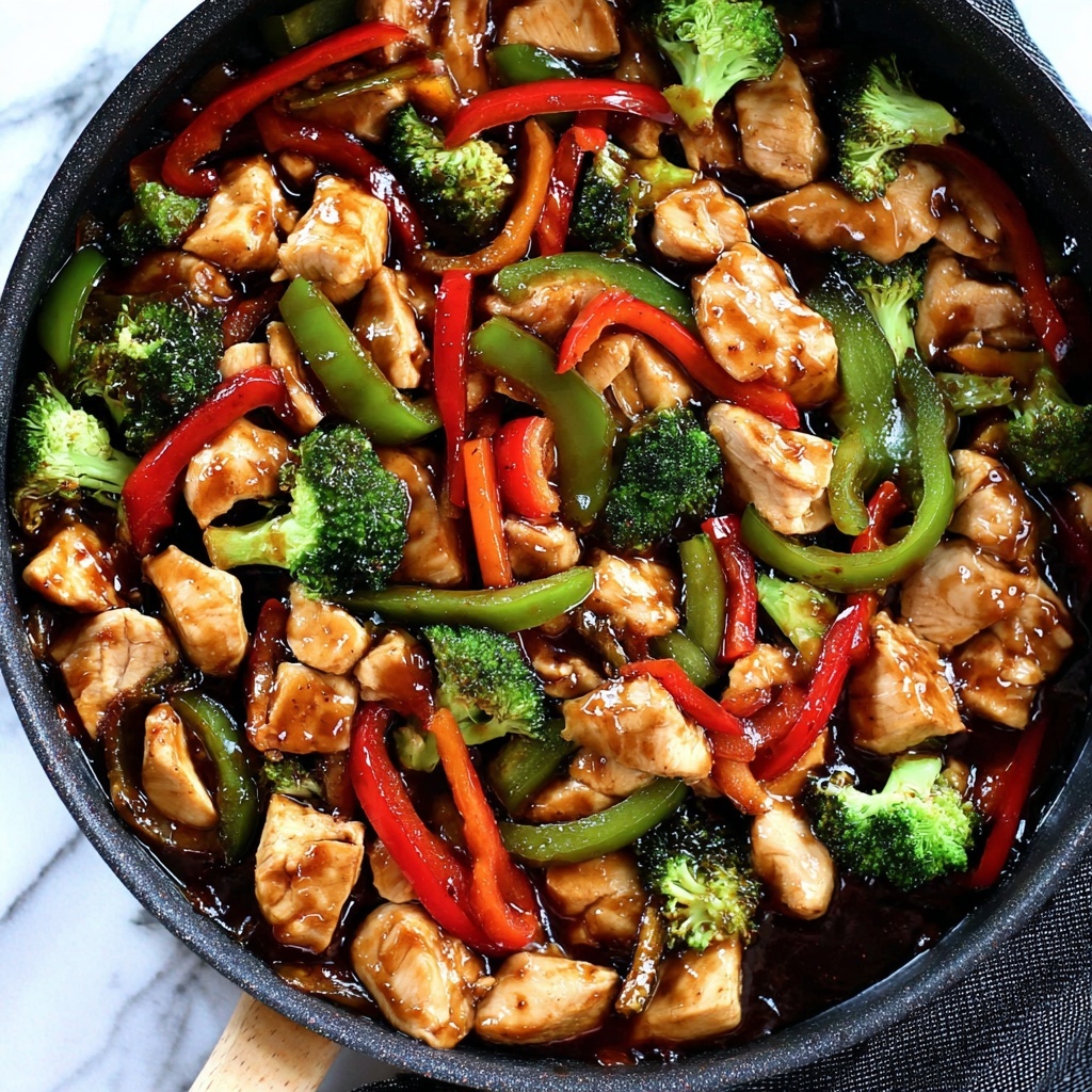 Szechuan Chicken with Linguine and Bell Peppers Recipe - Recipe Image