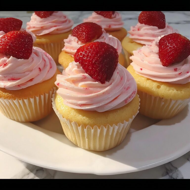 Homemade Strawberry Cupcakes Recipe