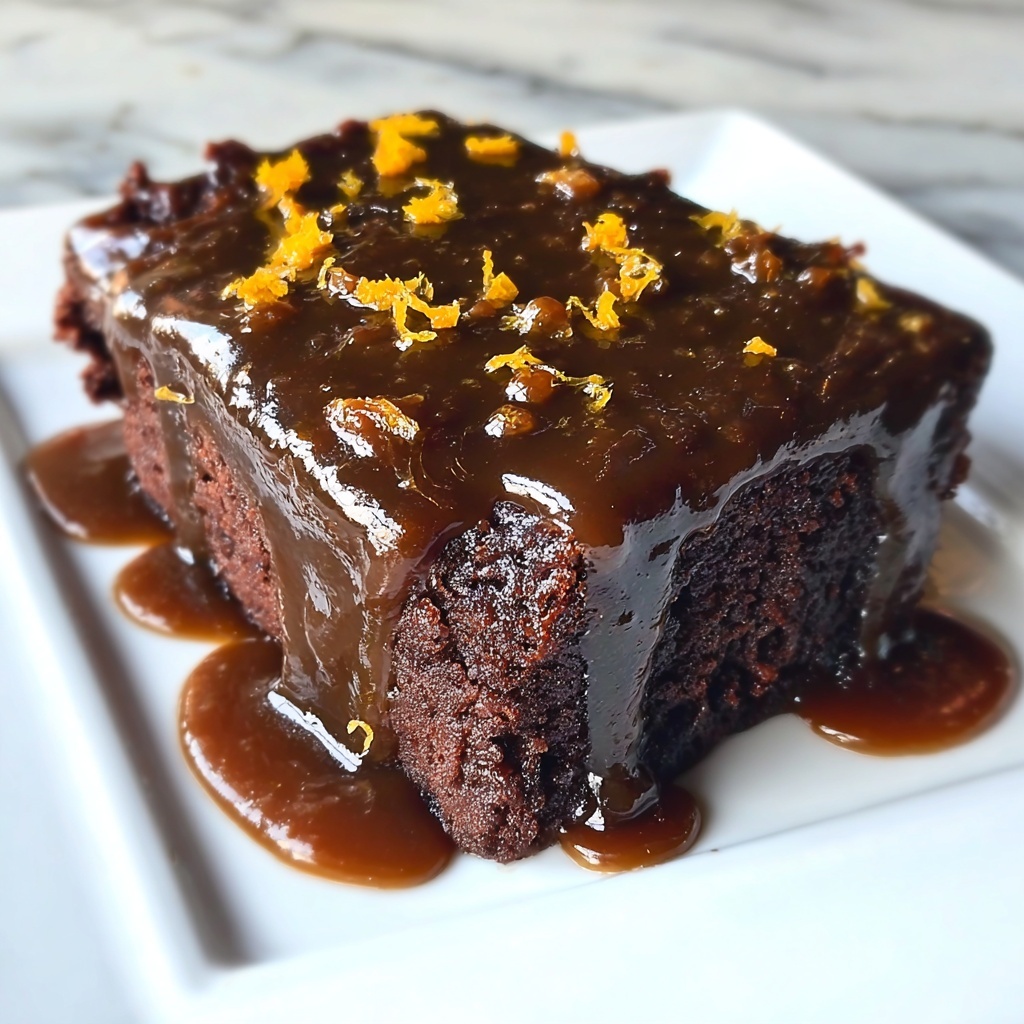 Sticky Date & Orange Traybake with Caramel Glaze Recipe - Recipe Image