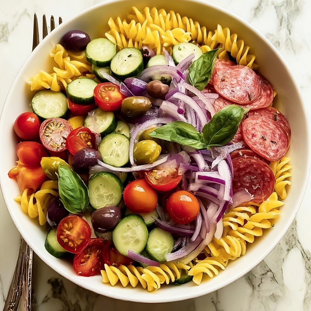 Italian Grinder Pasta Salad Recipe - Recipe Image