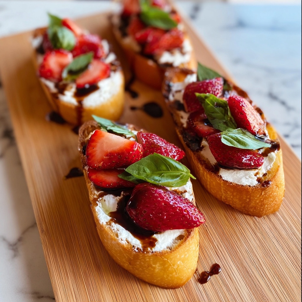 Strawberry Goat Cheese Bruschetta: 5 Irresistible Bites Recipe - Recipe Image