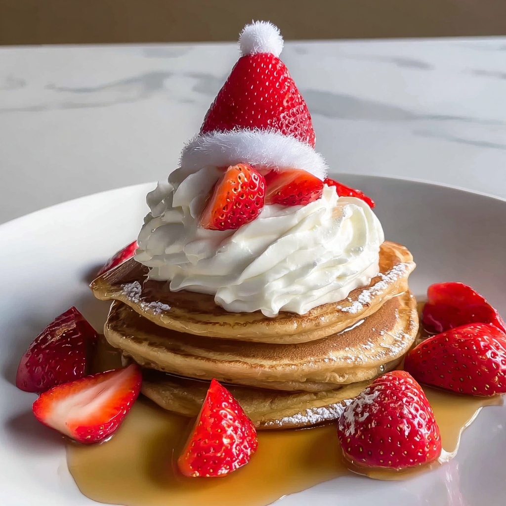 Santa Hat Strawberry Pancakes: 5 Magical Holiday Delights Recipe - Recipe Image