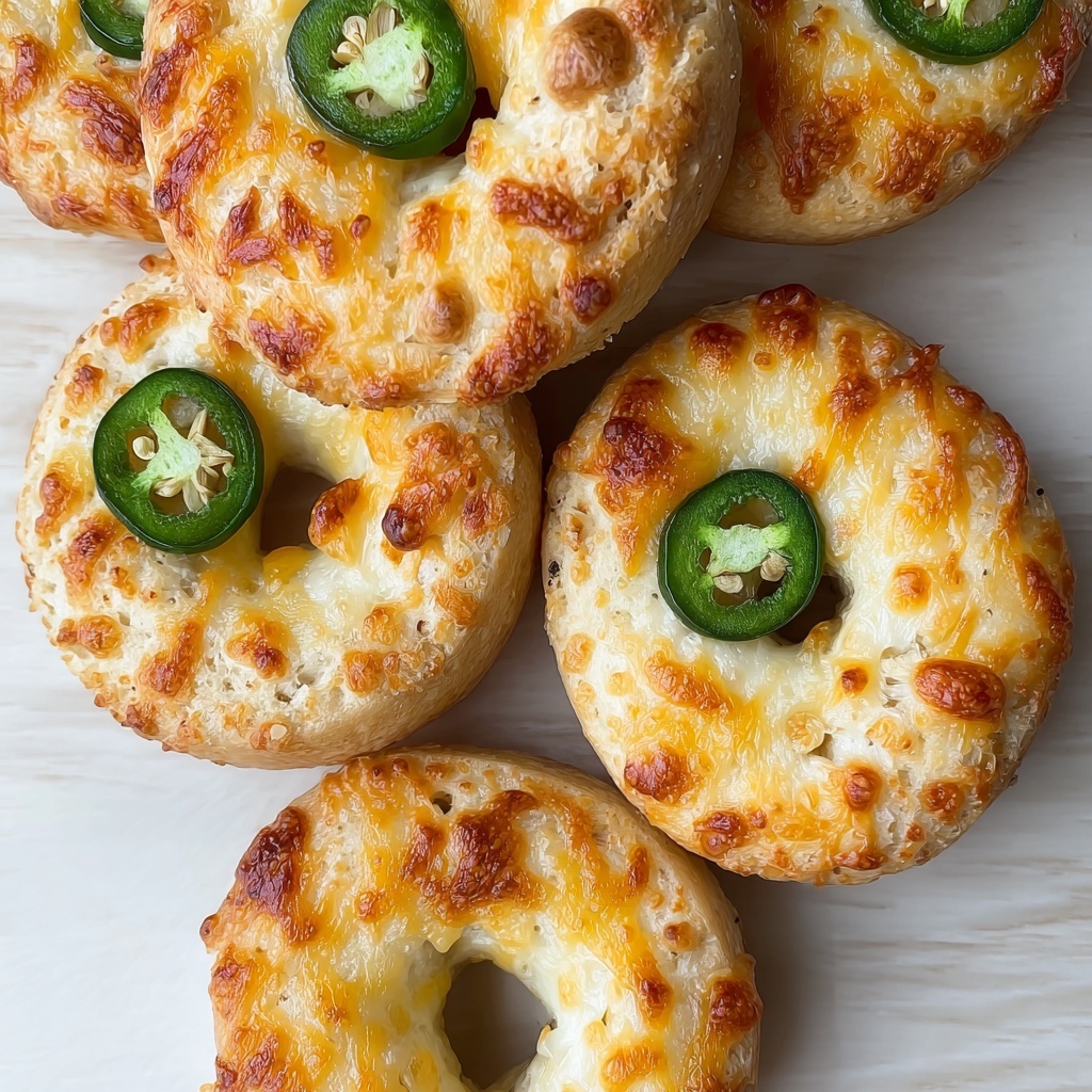 Spice Up Mornings with Jalapeno Cheddar Greek Yogurt Bagels Recipe - Recipe Image