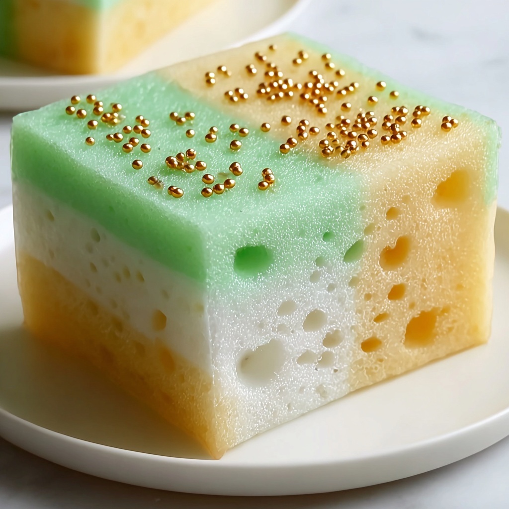 Steamed Vietnamese Honeycomb Cake Recipe - Recipe Image