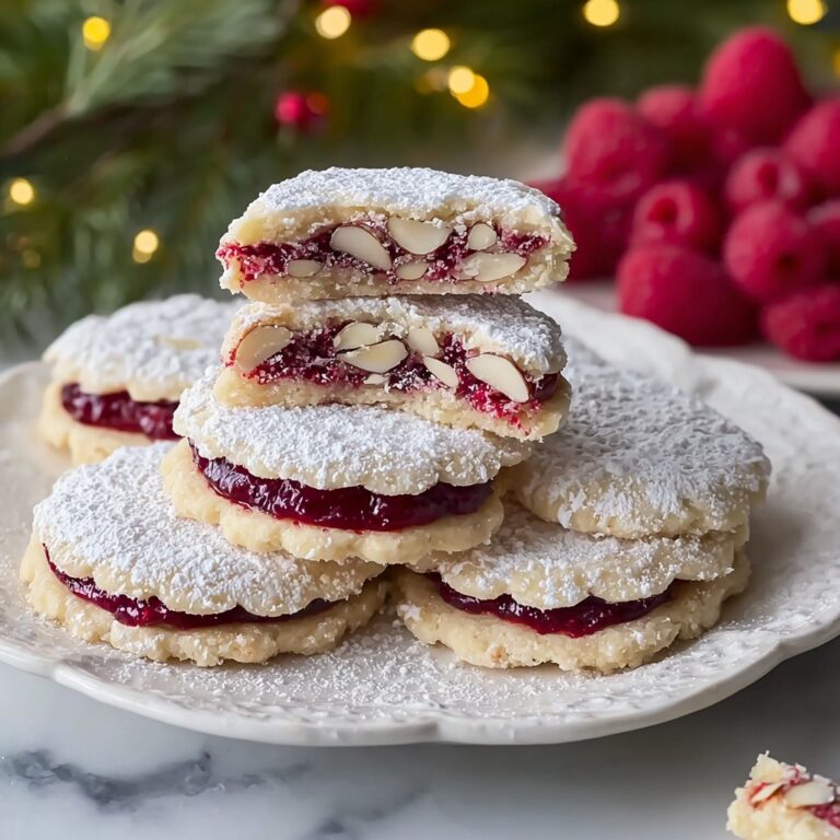 Raspberry-Filled Almond Snow Cookies – Festive Treat Recipe
