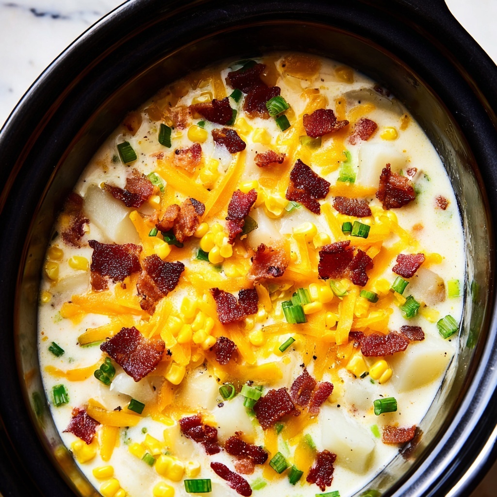 Creamy Chicken Corn Chowder with Bacon and Cheddar Recipe - Recipe Image