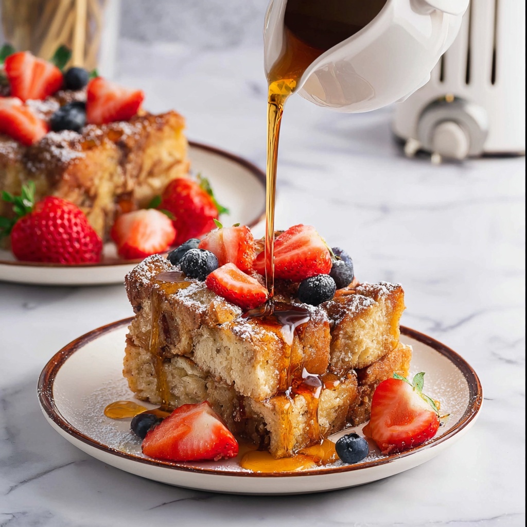 Less Egg Brioche French Toast Casserole Recipe - Recipe Image