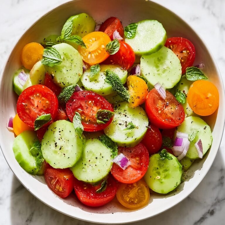 Zesty Tomato Cucumber Salad for Refreshing Summer Vibes Recipe
