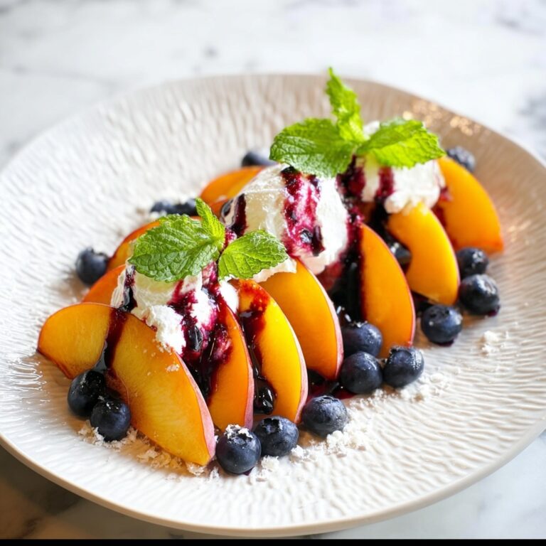 Peaches and Blueberries with Mascarpone Recipe