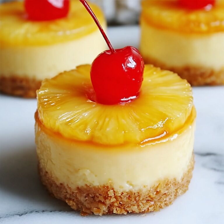 Mini Pineapple Upside-Down Cheesecakes for a Tropical Treat Recipe