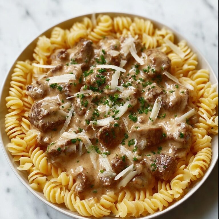 Slow Cooker Creamy Garlic Beef Pasta Recipe