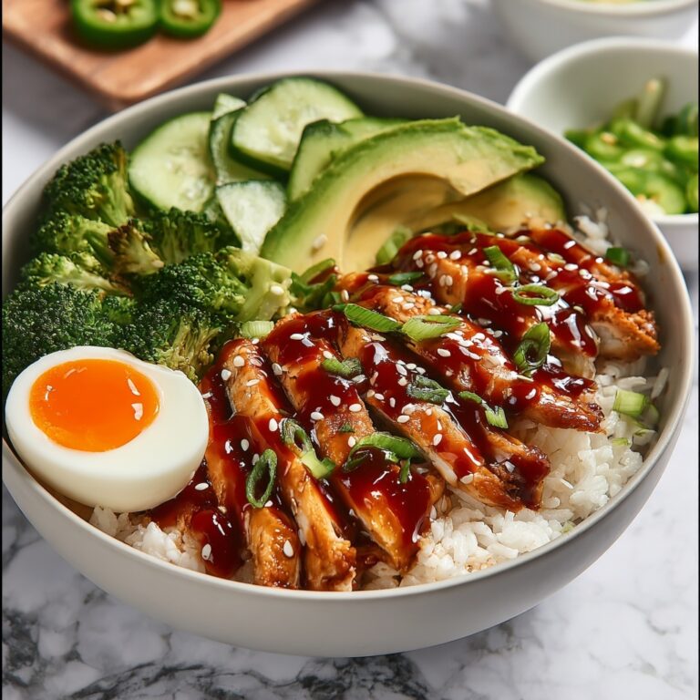 Sticky Chicken Rice Bowls Recipe