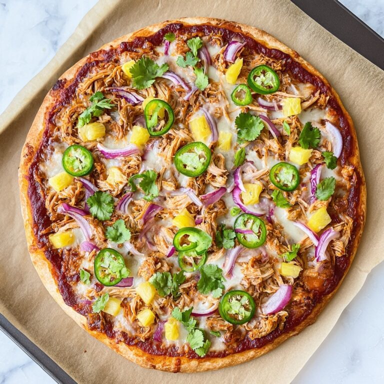 Pineapple Jalapeño BBQ Chicken Pizza Recipe