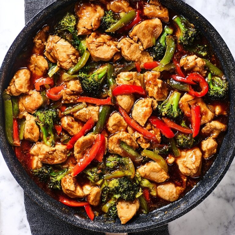 Szechuan Chicken with Linguine and Bell Peppers Recipe