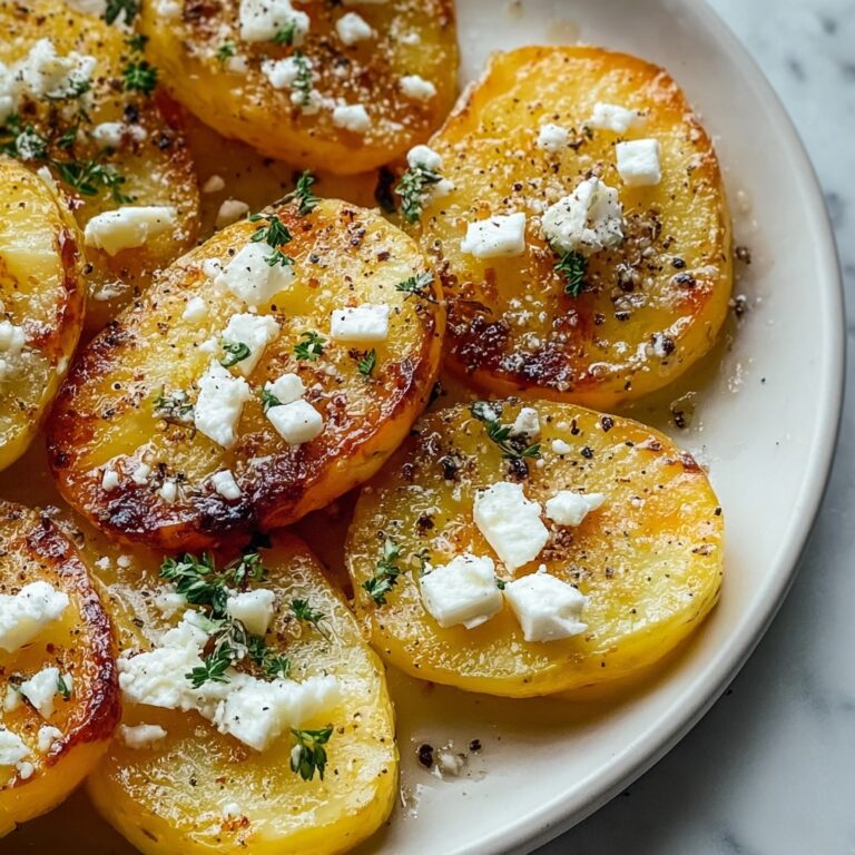 Roasted Potatoes with Baked Feta and Garlic Recipe
